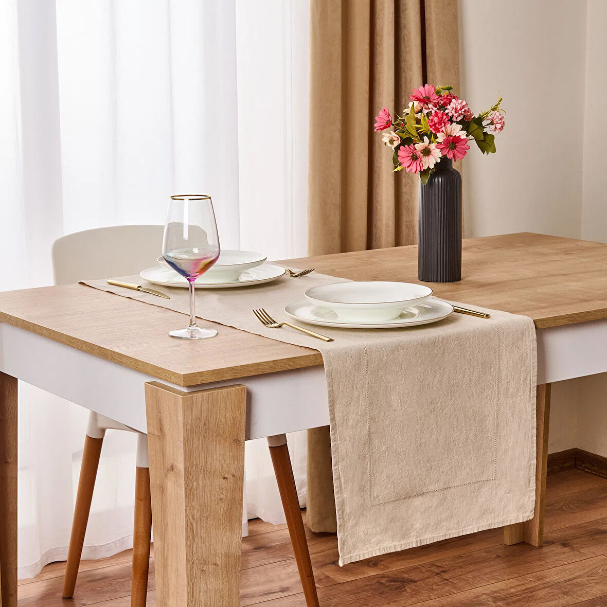 Pamira Runner - Bej - 45x150 cm