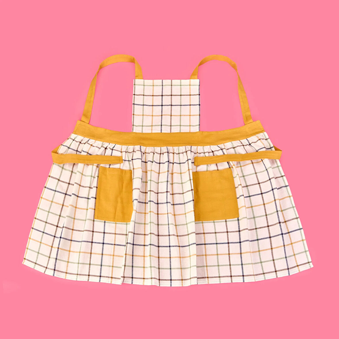 Madison Mutfak Önlüğü - Ekru / Renkli - 65x80 cm