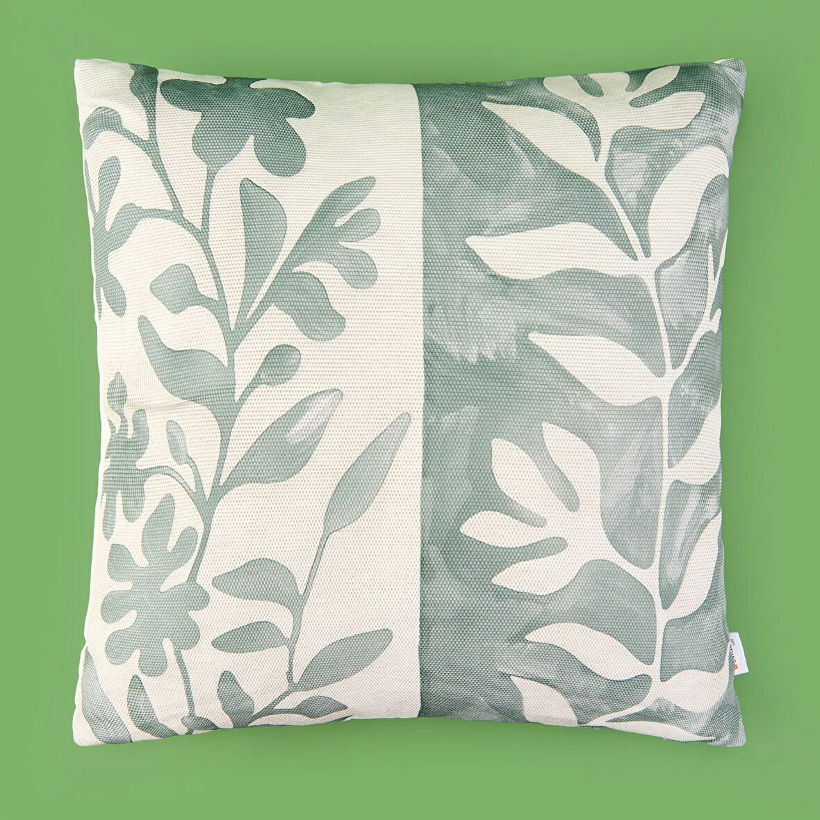 Soft Nora Kırlent - Yeşil / Ekru - 45x45 cm