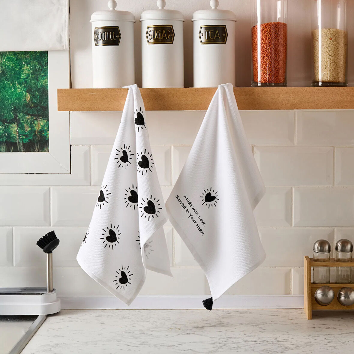 Soft Ribbon 2'li Kurulama Bezi - Ekru - 40x50 cm