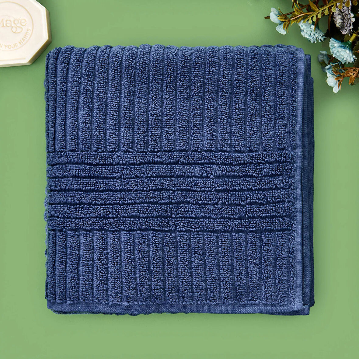 Soft Microcotton Yüz Havlusu - Lacivert - 50x90 cm