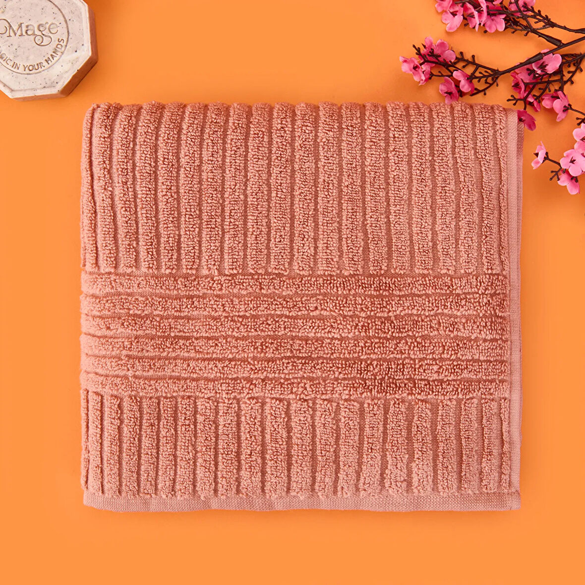 Soft Microcotton Yüz Havlusu - Gülkurusu - 50x90 cm