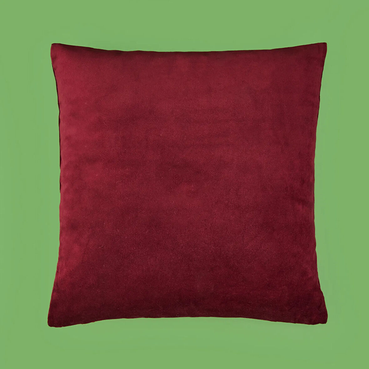 Soft Shiney Kırlent - Bordo - 40x40 cm