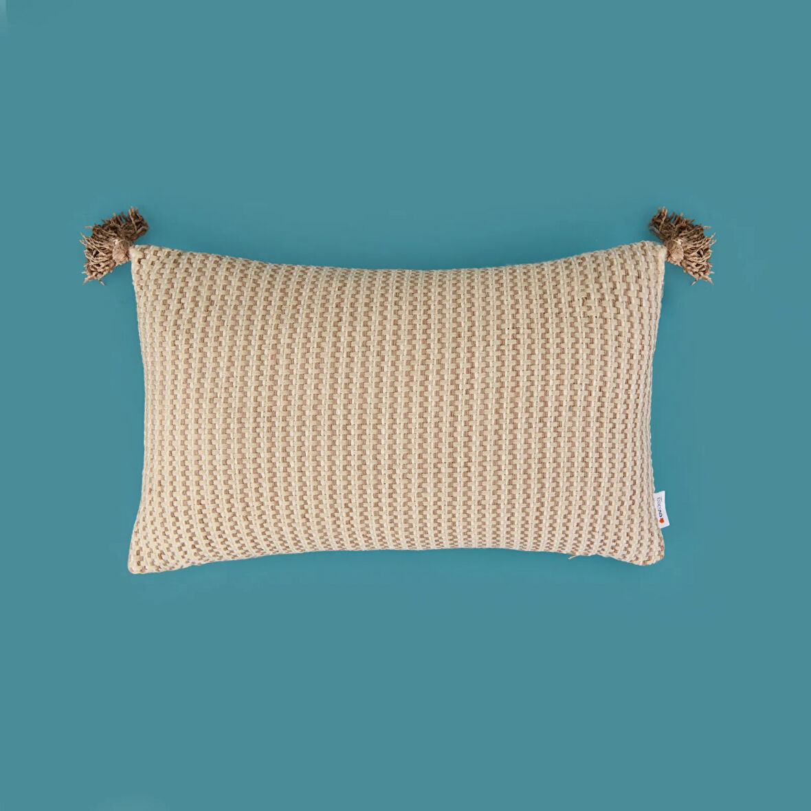 Soft Shiny Kırlent - Bej / Kahverengi - 30x50 cm