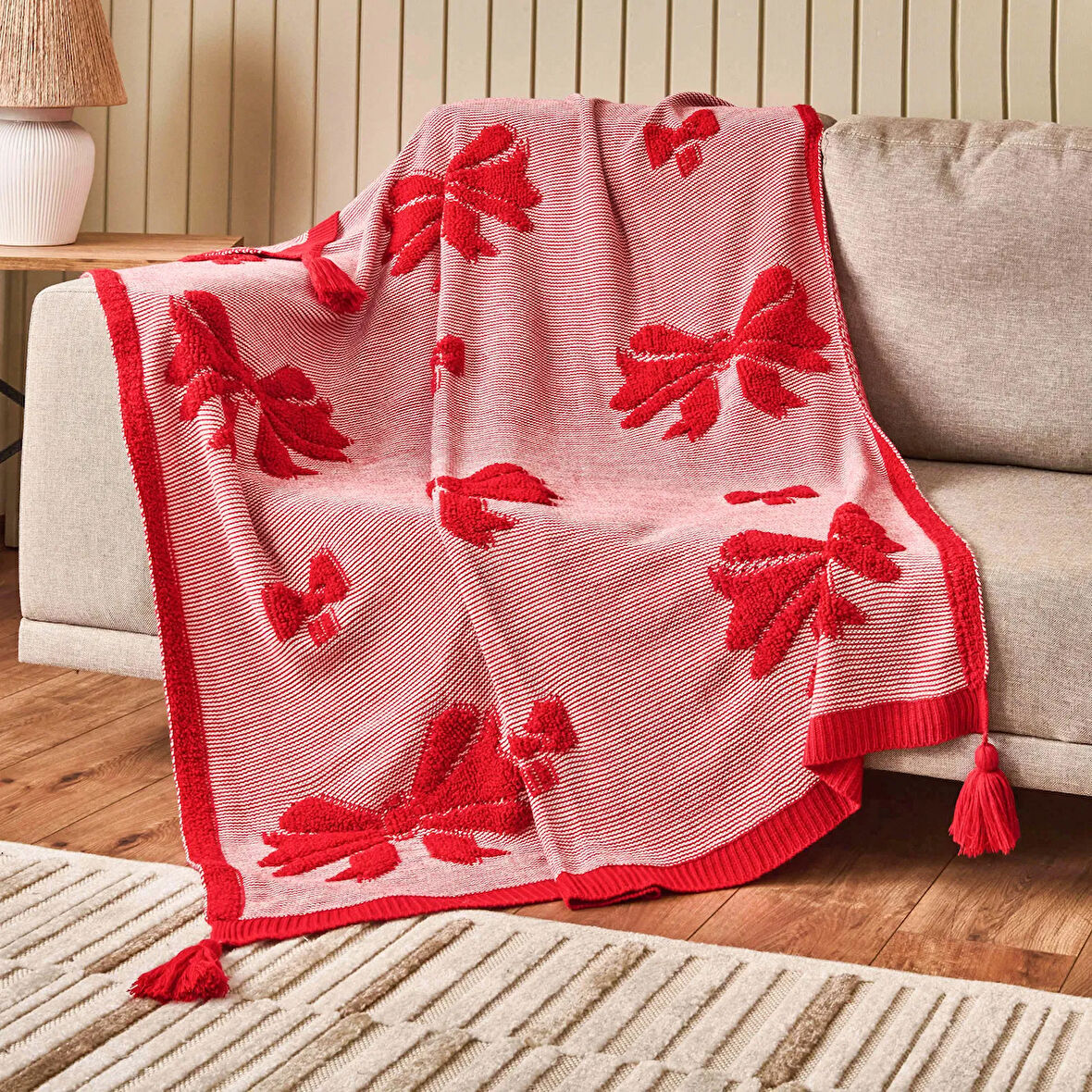 Soft Luniva Triko TV Battaniyesi - Kırmızı - 120x160 cm