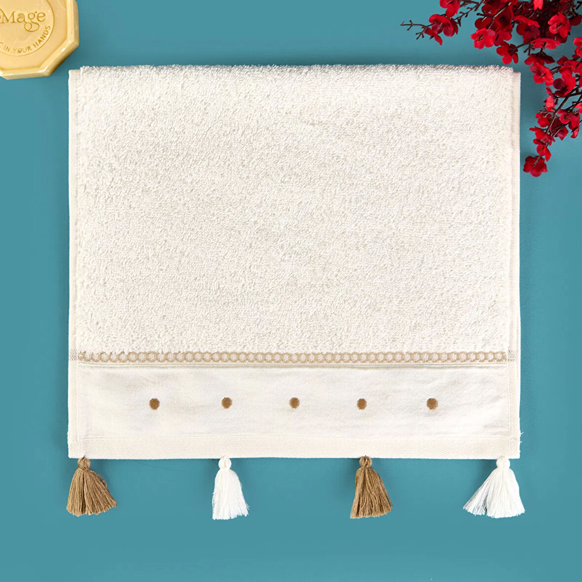 Soft Piene El Havlusu - Ekru / Bej - 30x50 cm