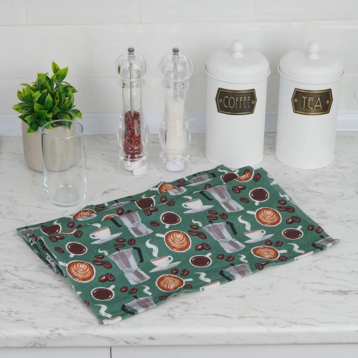 Soft Dapur Mutfak Havlusu - Yeşil - 40x66 cm