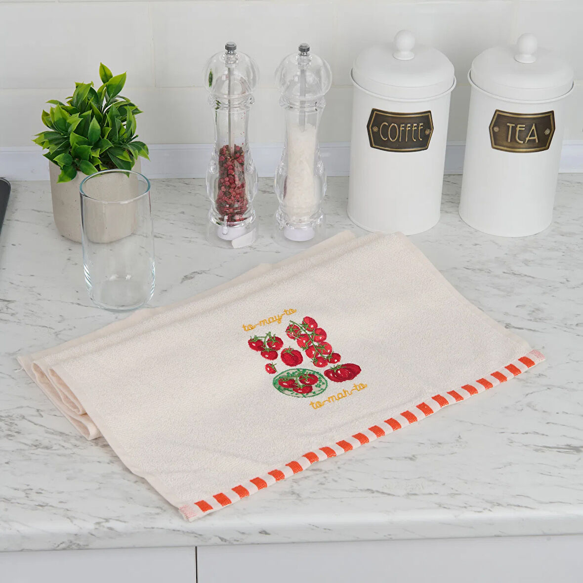 Soft Tadam Mutfak Havlusu - Ekru - 40x66 cm