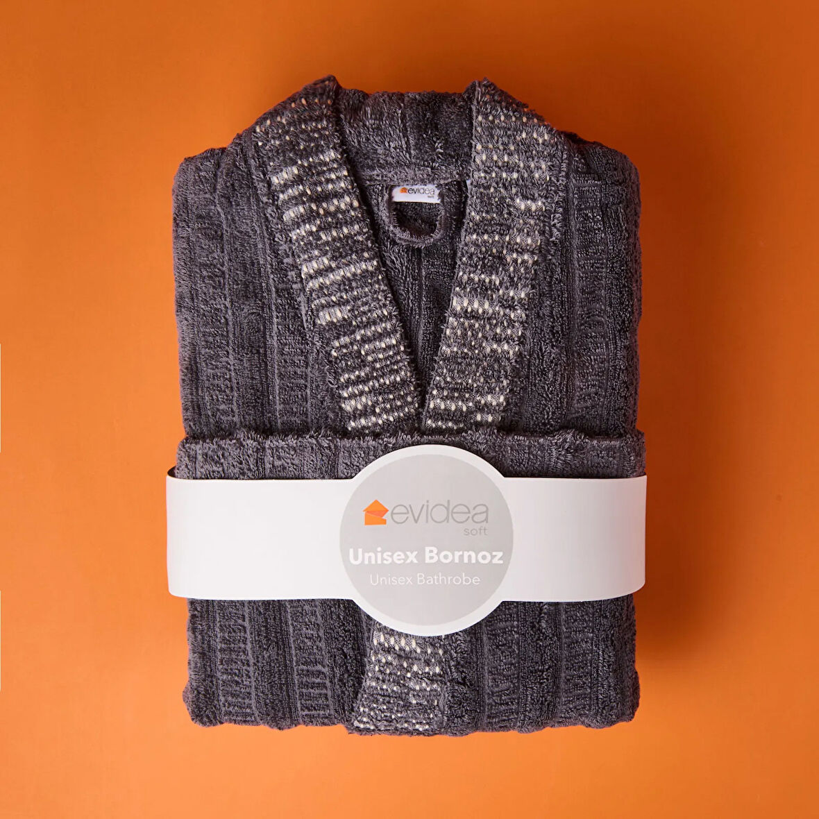 Soft Sun Madness Unisex Bornoz - Gri - S/M