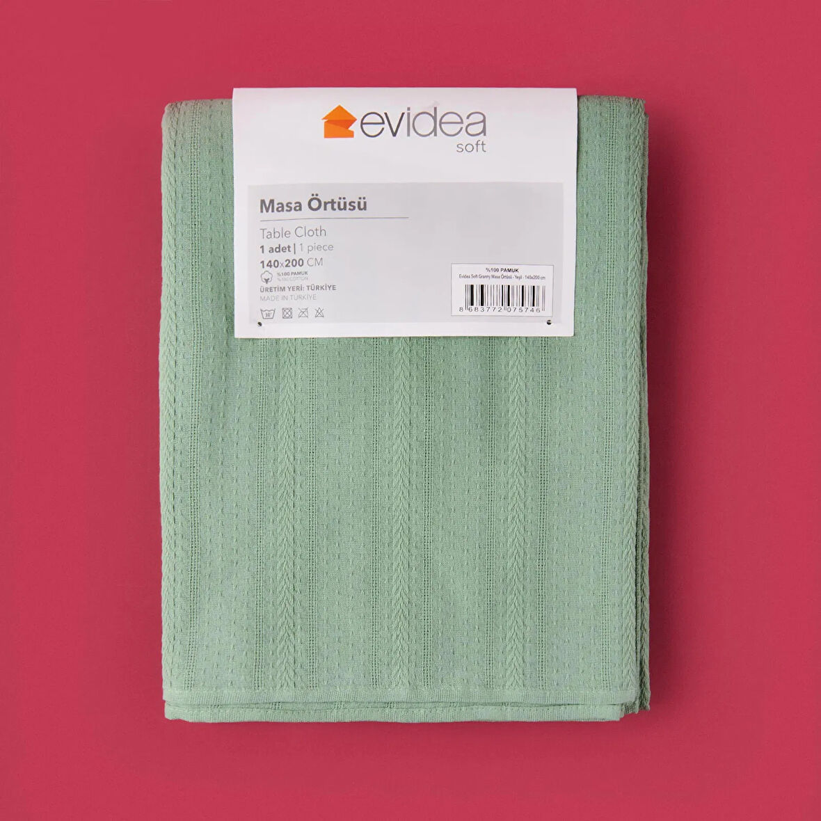 Soft Granny Masa Örtüsü - Yeşil - 140x200 cm