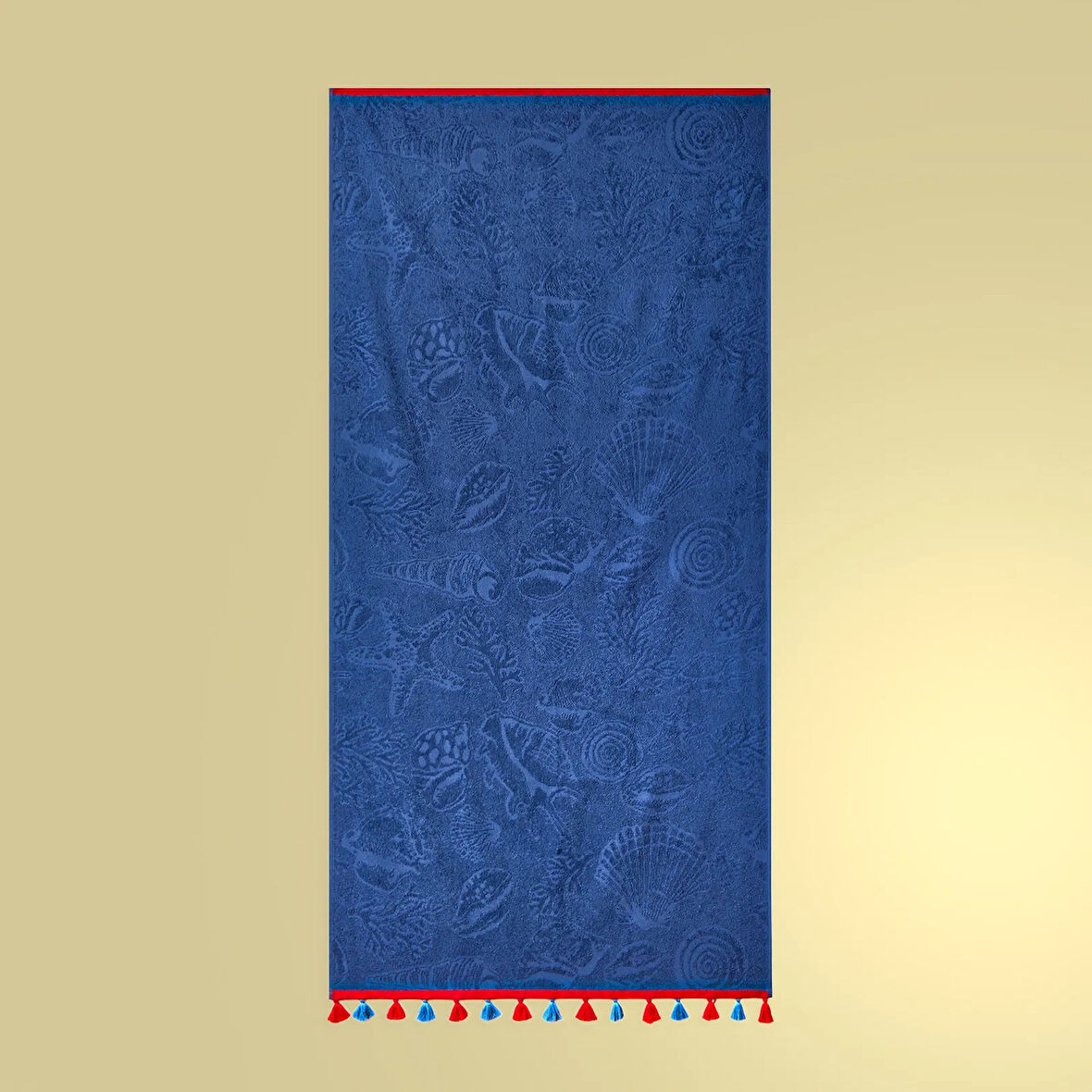 Soft Seashell Plaj Havlusu - Lacivert - 70x140 cm