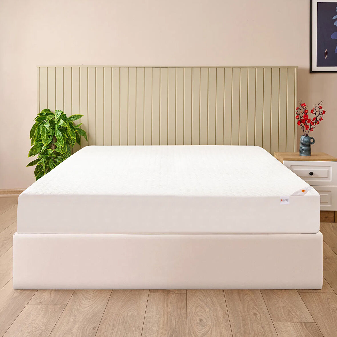 Soft Fitted Çift Kişilik Serinletici Alez - Beyaz - 160x200 cm