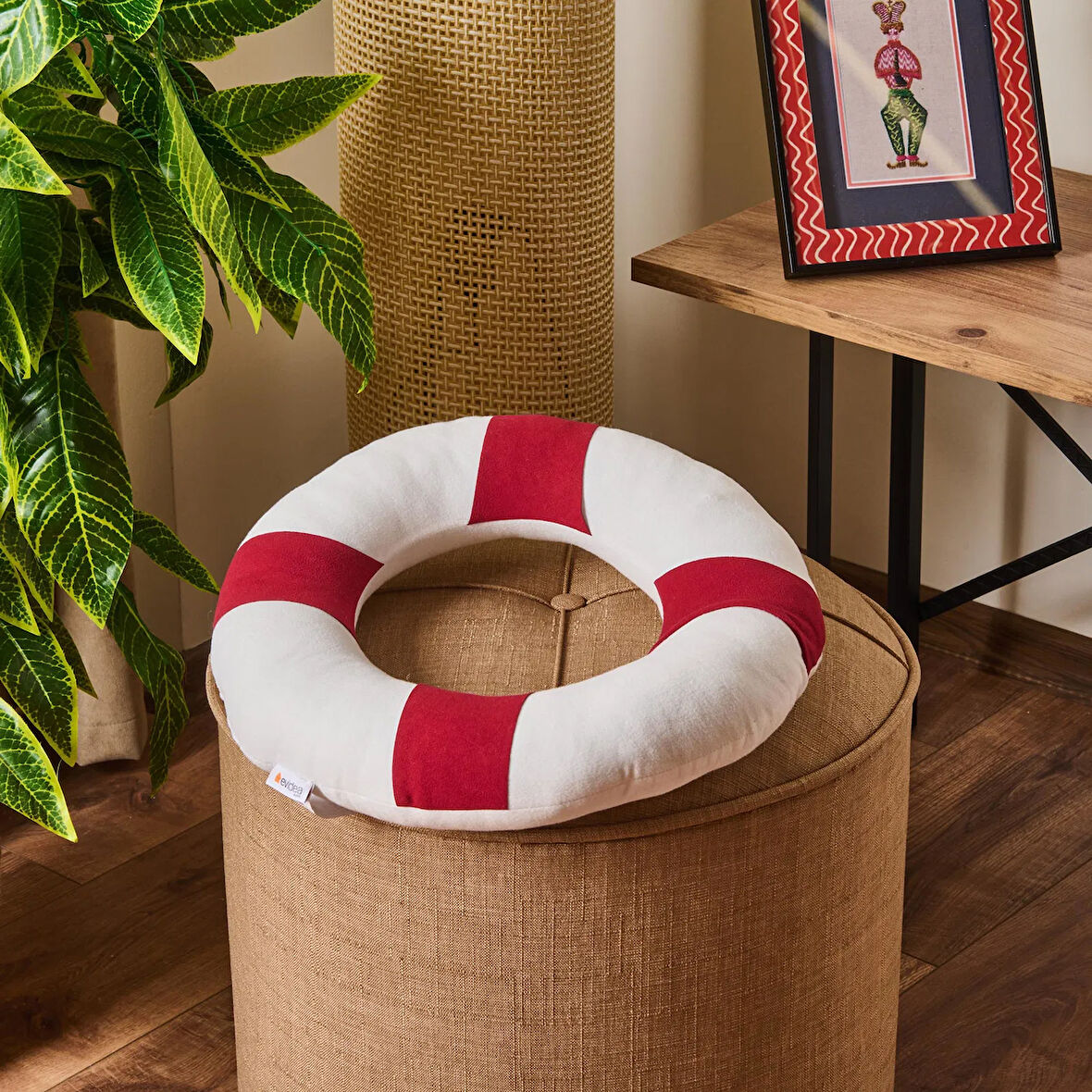 Soft Can Simidi Figürlü Yastık - Beyaz - 36x36 cm