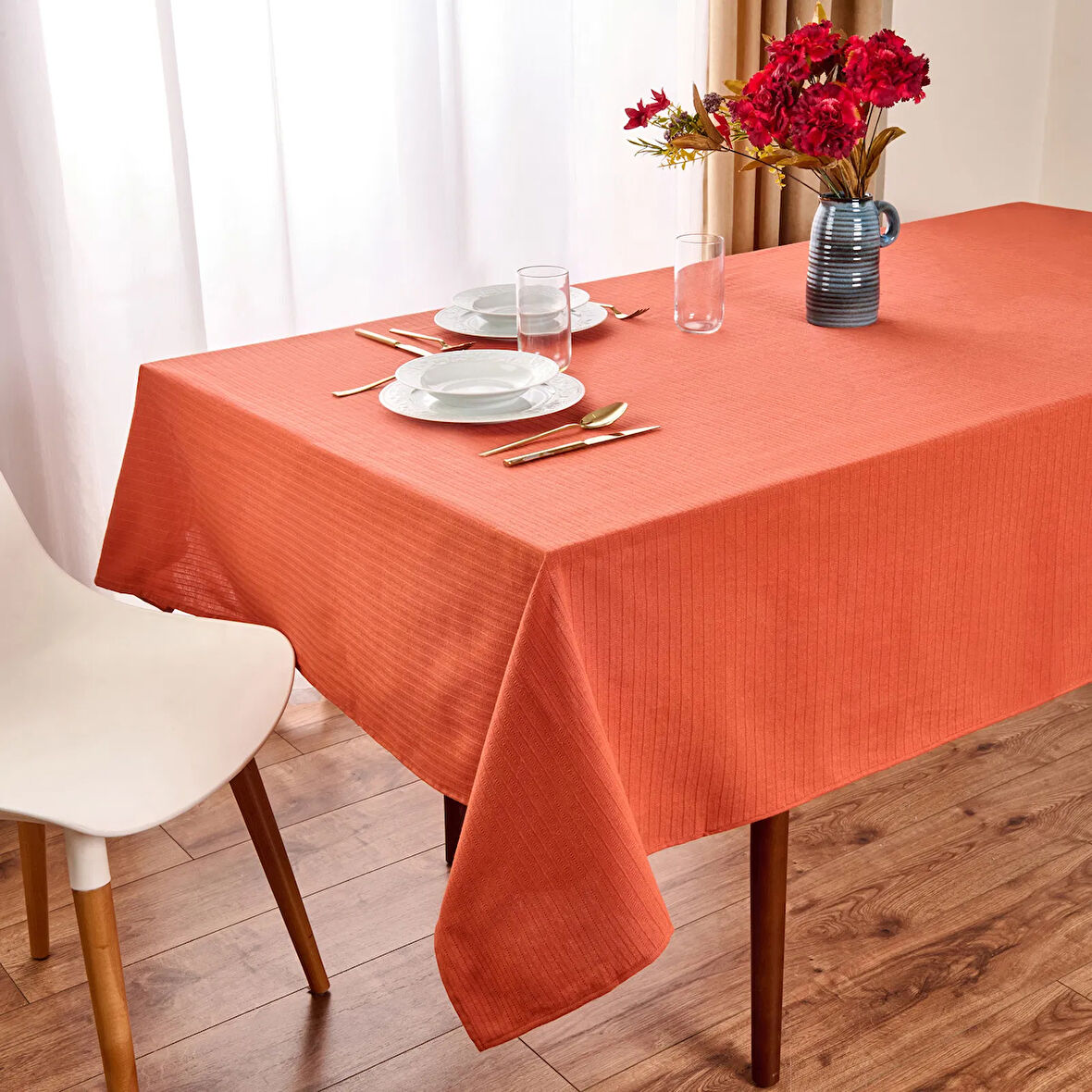 Soft Earthy Masa Örtüsü - Kiremit - 140x200 cm