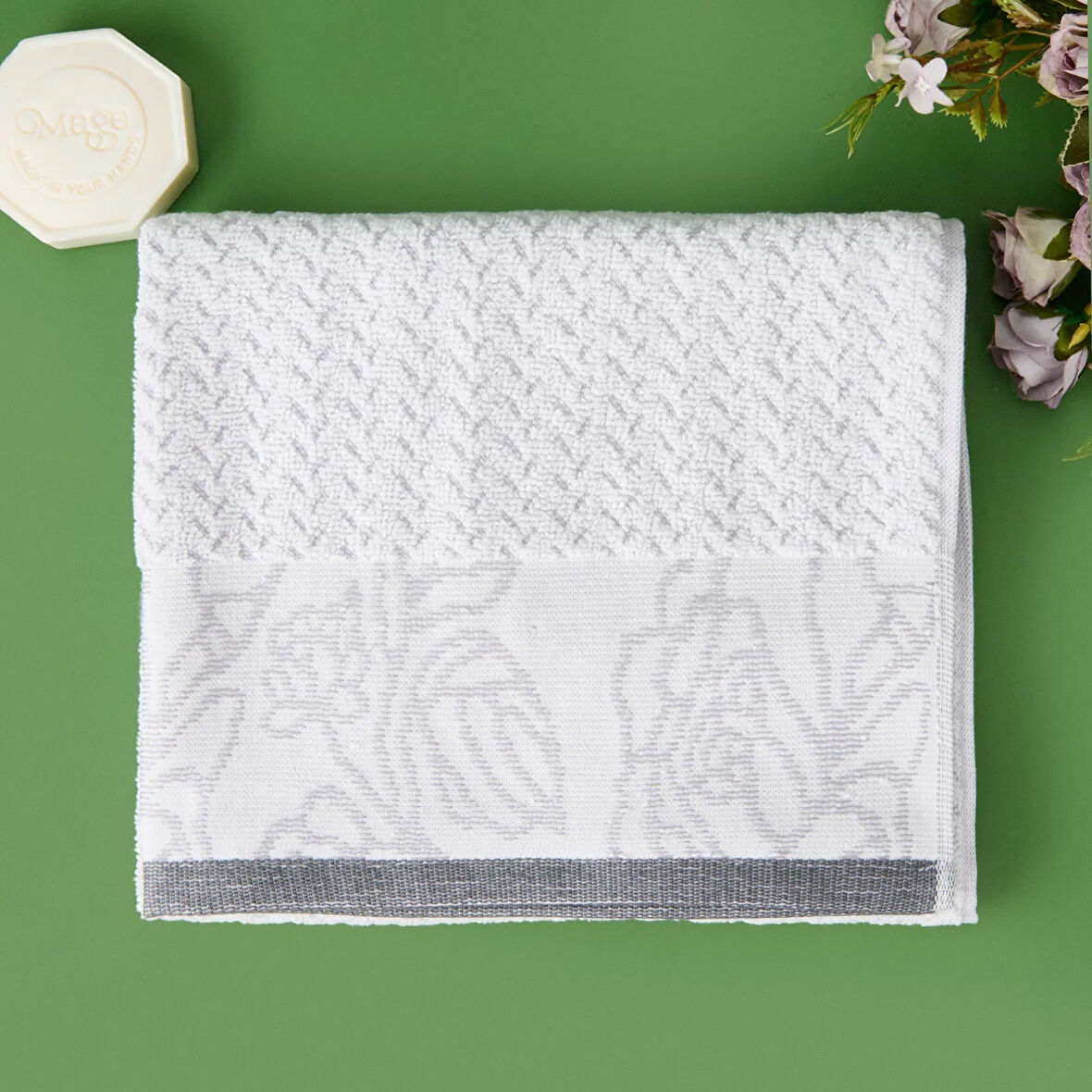 Soft Noble Yüz Havlusu - Gri - 50x90 cm