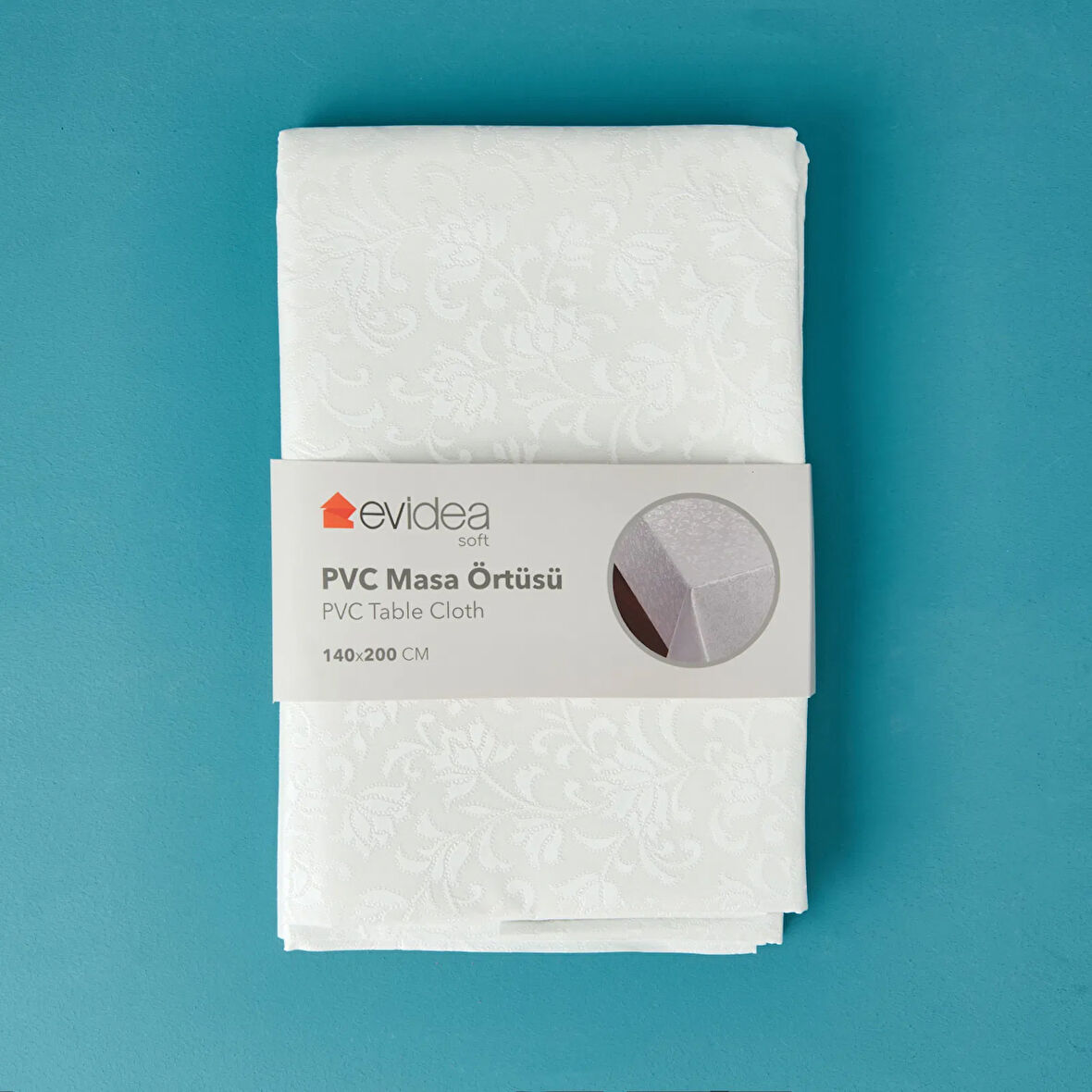 Soft Lunaria Pvc Masa Örtüsü - Beyaz - 140x200 cm