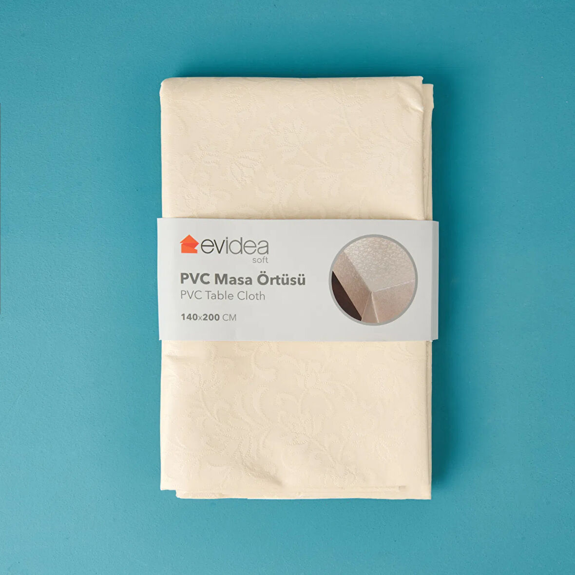 Soft Lunaria Pvc Masa Örtüsü - Ekru - 140x200 cm