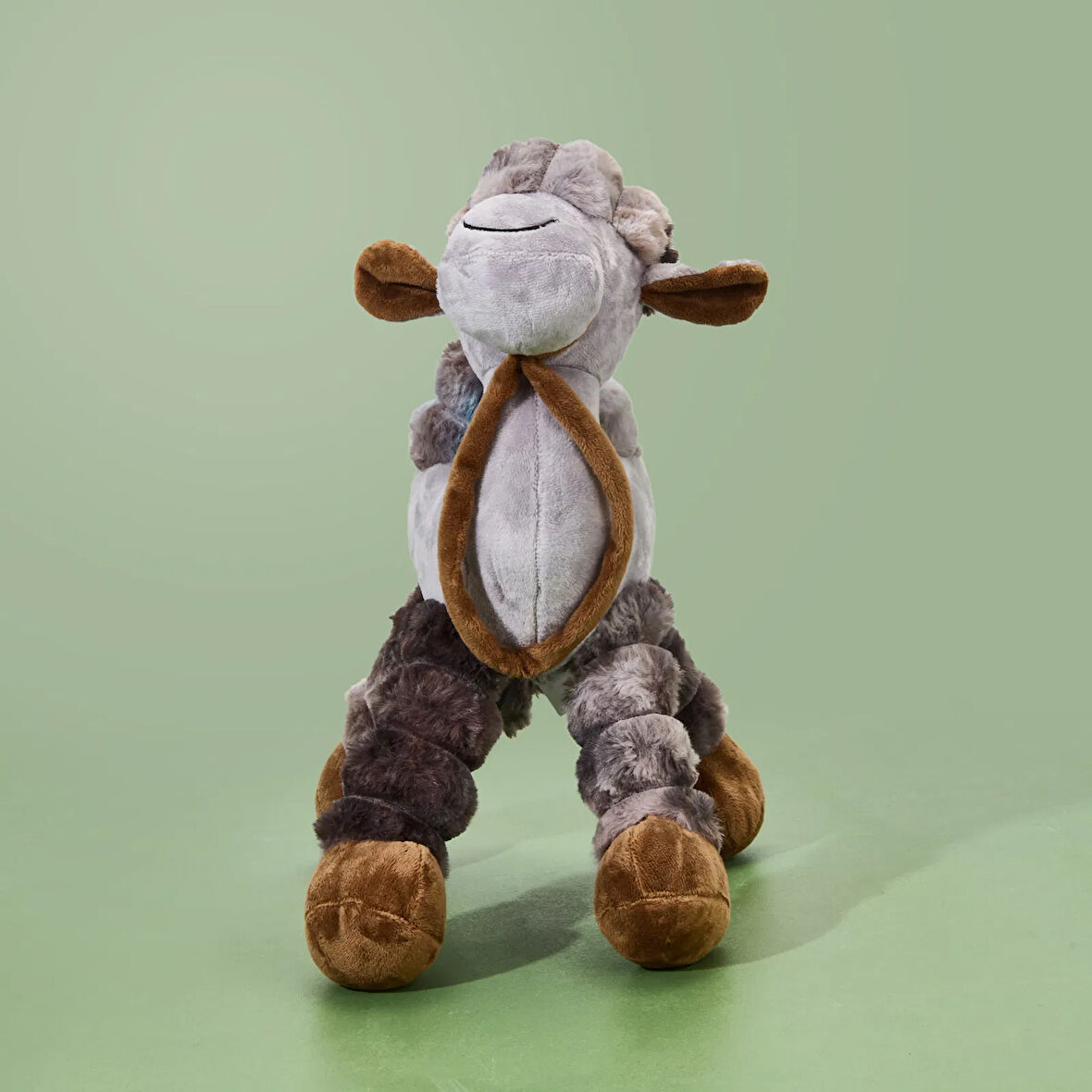 Deve Figürlü Yastık - Gri - 60x40 cm