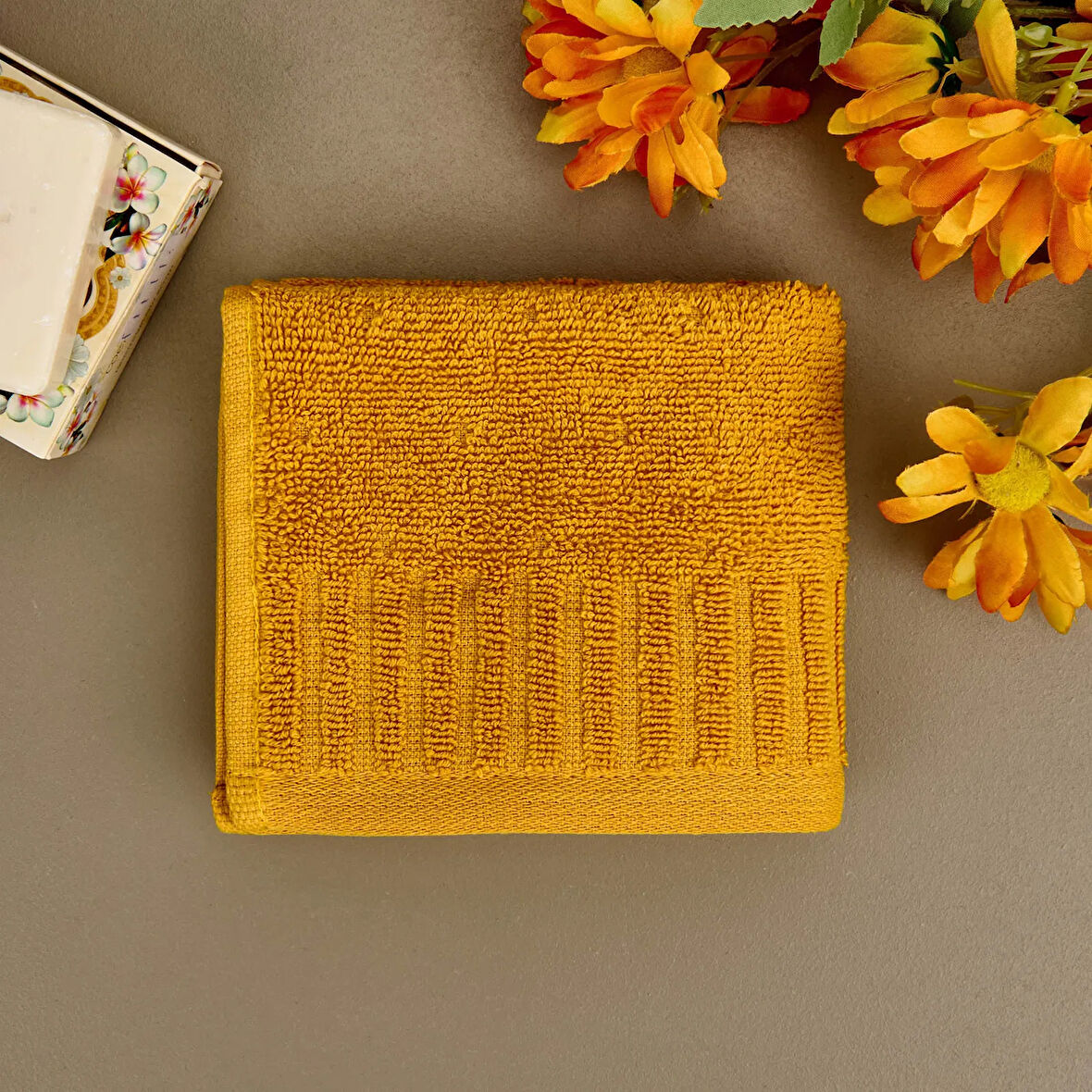 Soft Patte El Havlusu - Hardal - 30x50 cm