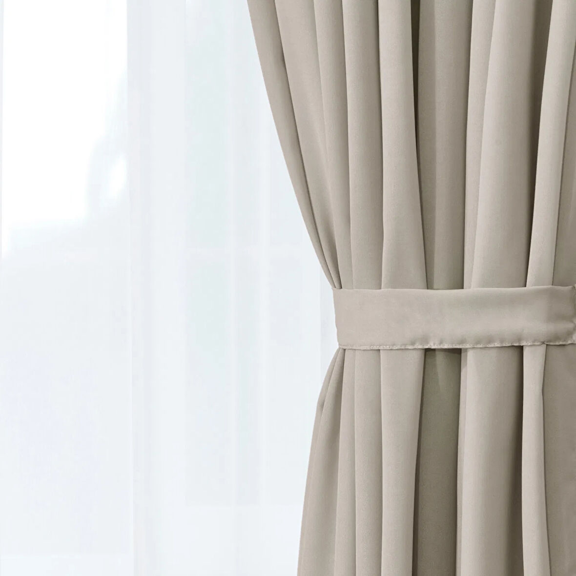 Soft Vista Fon Perde - Pudra - 300x270 cm
