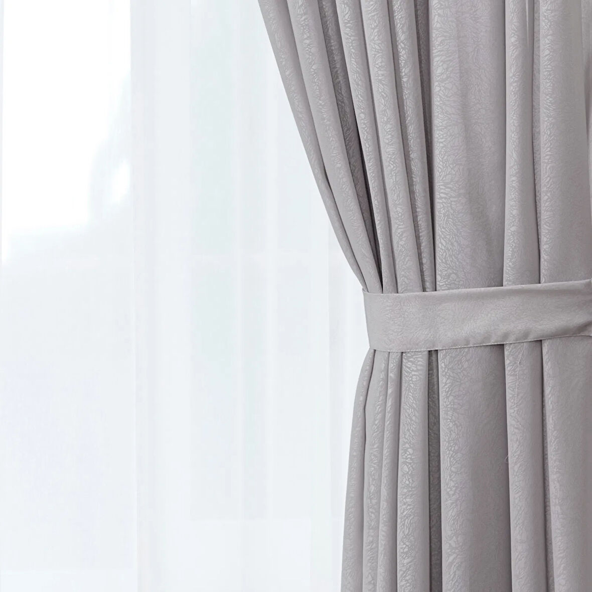 Soft Mori Fon Perde - Taş - 300x270 cm