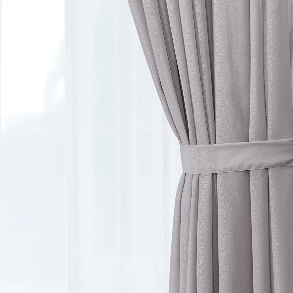 Soft Vista Fon Perde - Gri - 300x270 cm