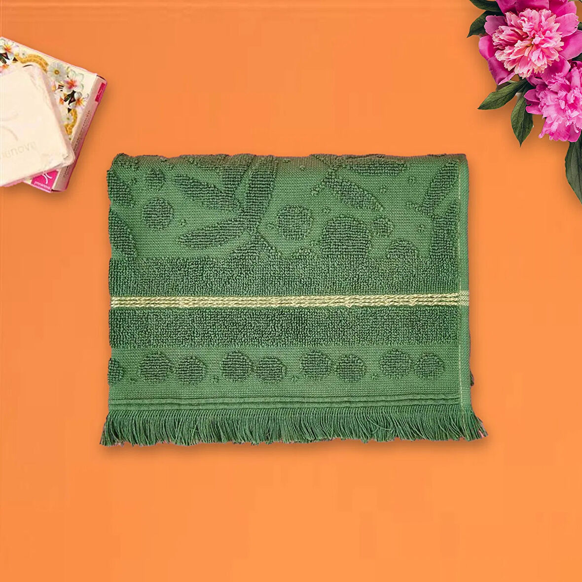 Soft Zeleno Yüz Havlusu - Yeşil - 50x70 cm