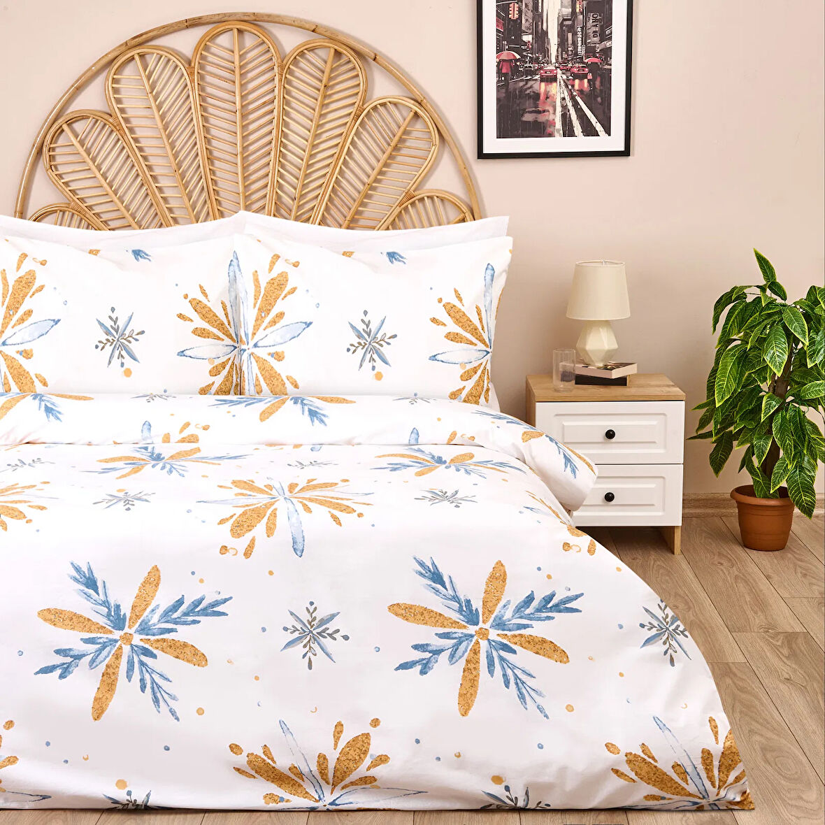 Soft Daisy Tek Kişilik Nevresim Takımı - Renkli