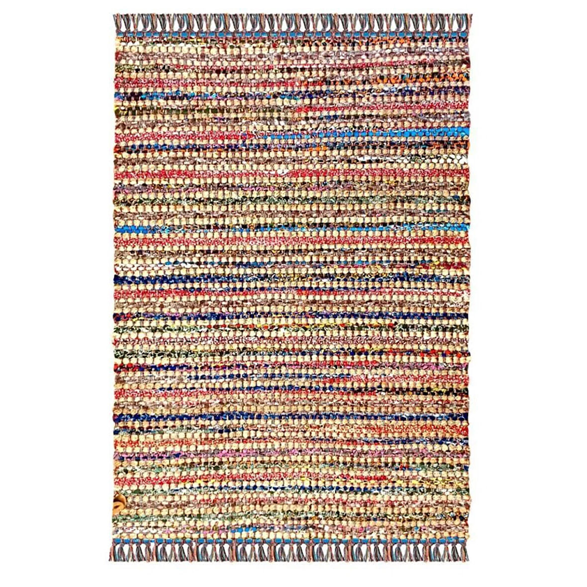 Home D42 Bolero Jüt Örgü Halı - Renkli - 120x180 cm