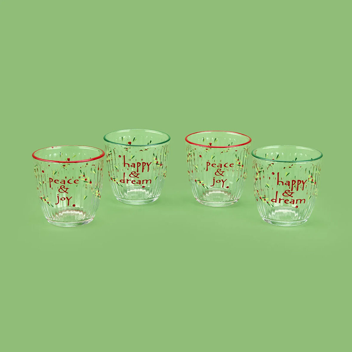 Clara 4'lü Su Bardağı Seti - Renkli - 290 ml