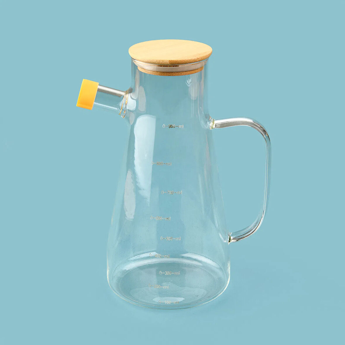 Borosilikat Cam Yağlık Sosluk - Şeffaf - 900 ml