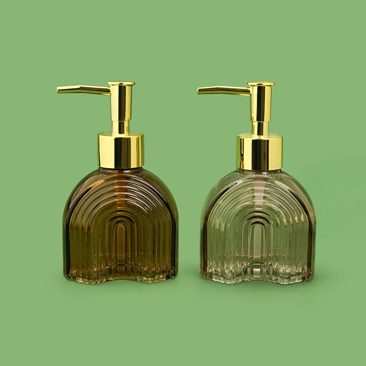 Cam Sıvı Sabunluk - Asorti - 8x14 cm