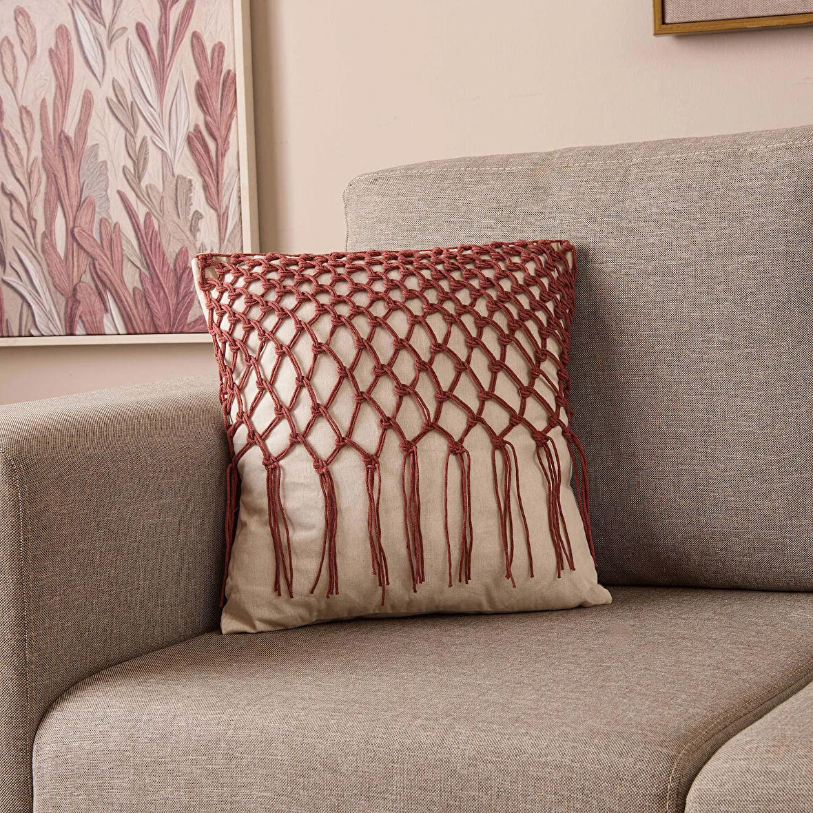 Soft Neo Kırlent - Kiremit - 42x42 cm