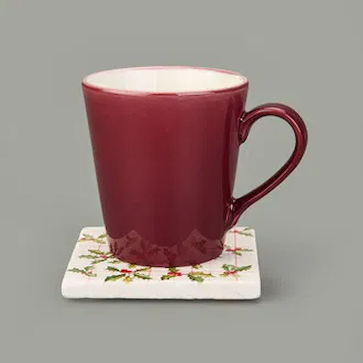 Kitchen Kokina Taş Bardak Altlığı - Renkli - 10x10 cm