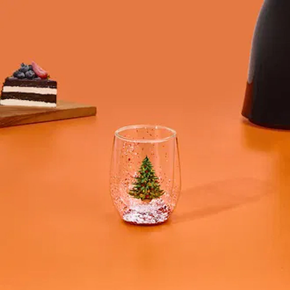 Kitchen Borosilikat Ağaç Desenli Kupa - Renkli - 300 ml