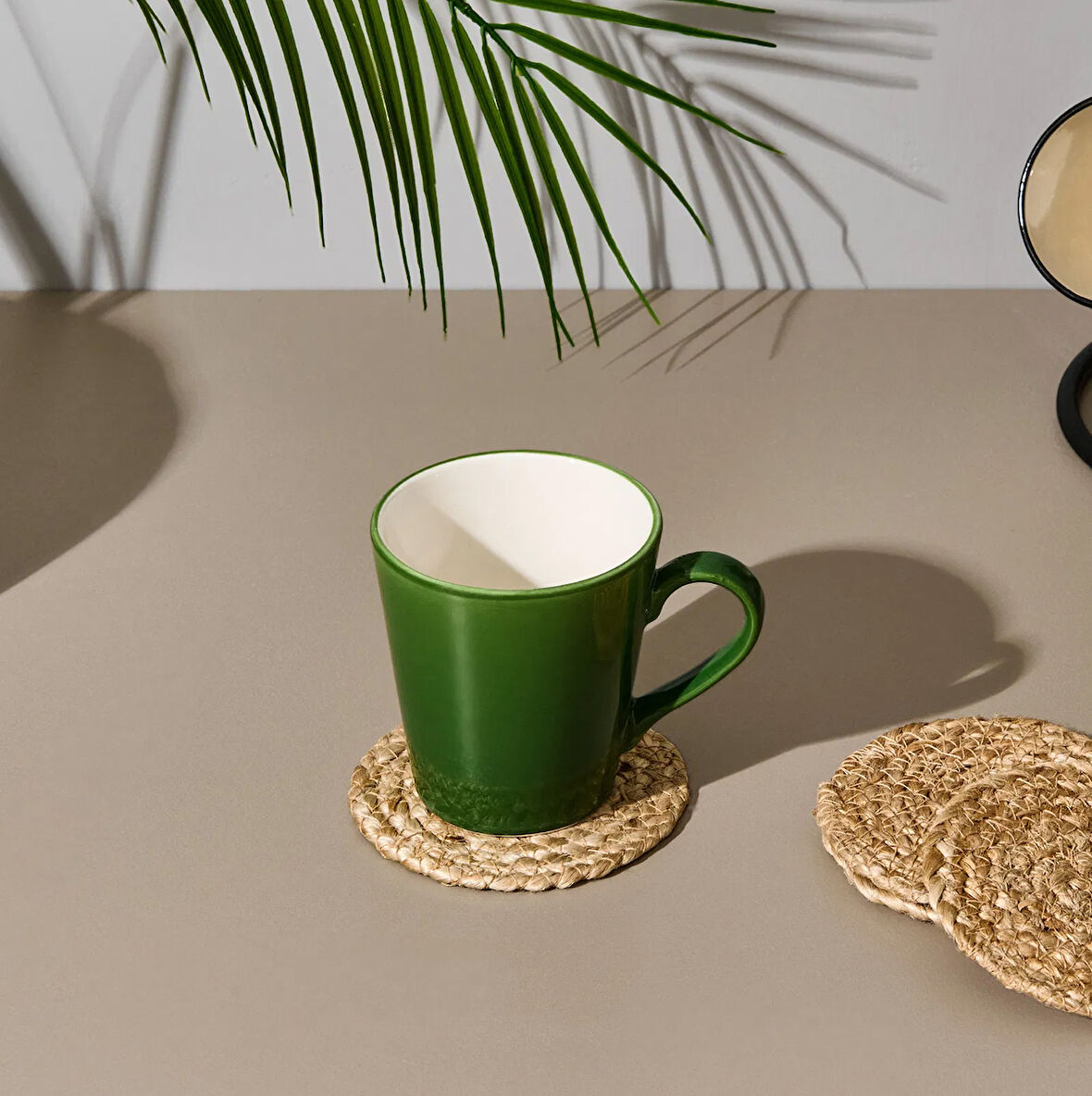 4'lü Jüt Bardak Altlığı Seti - Kahverengi - 10 cm