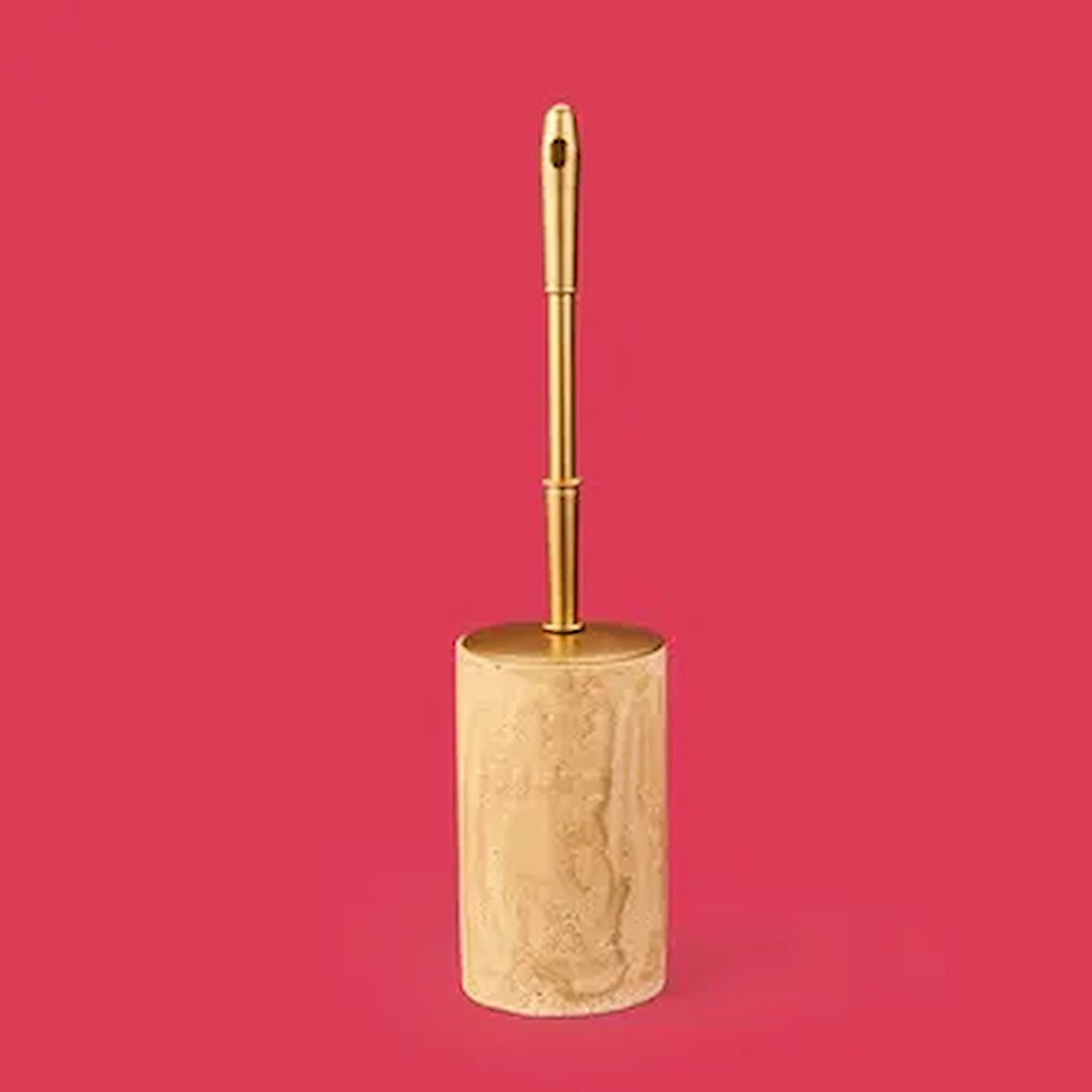 Bath Traverten Görünümlü Tuvalet Fırçası - Bej