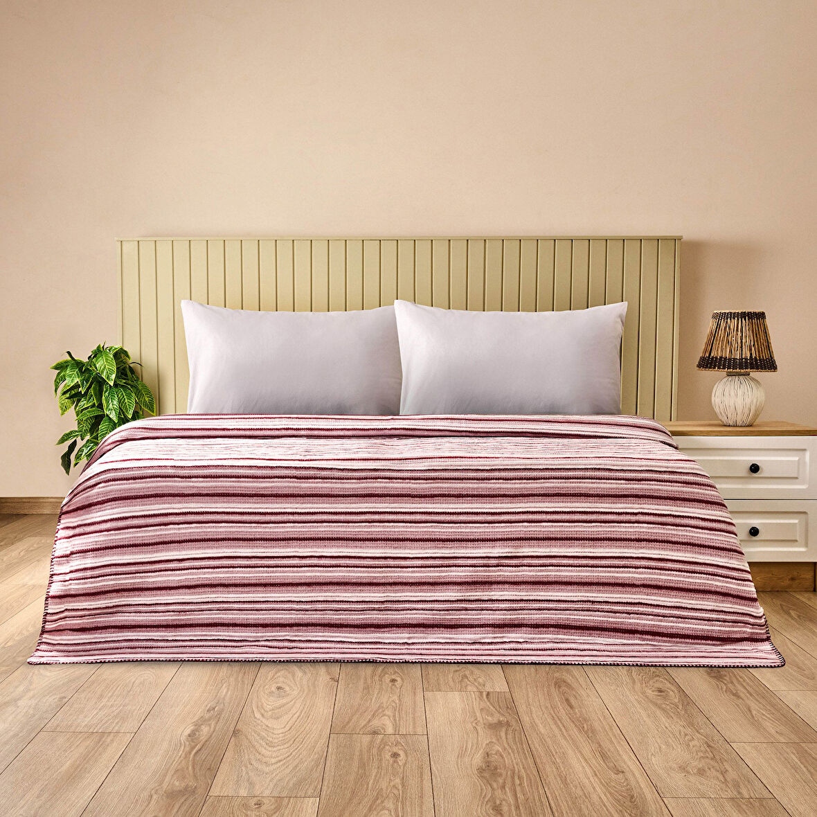 Soft Roselle Çift Kişilik Battaniye - Pembe - 180x220 cm