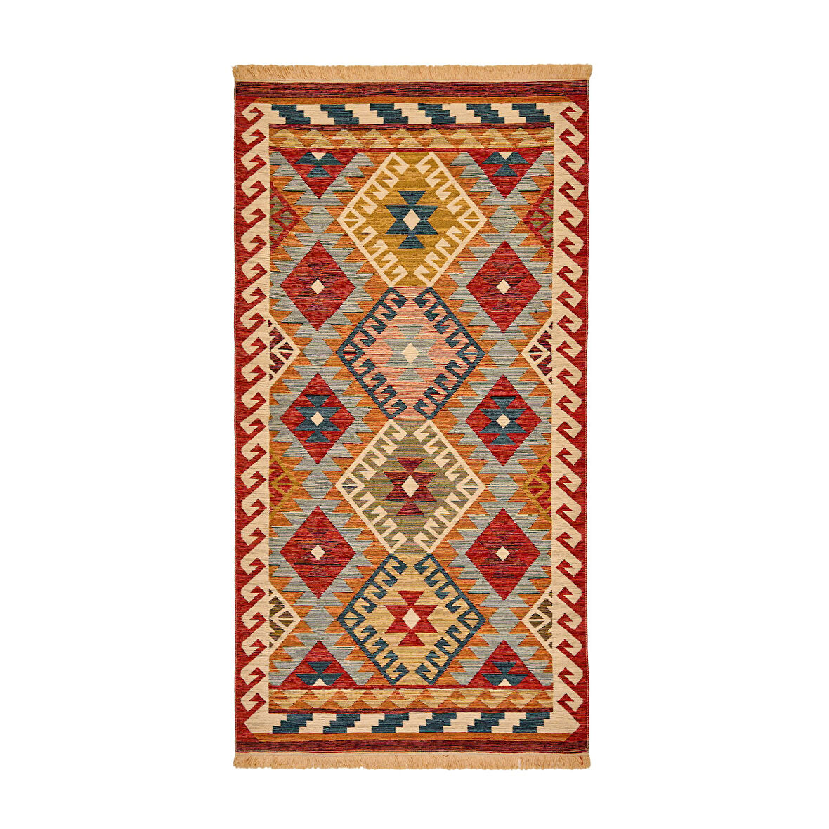 Soft Kökez Halı - Renkli - 80x150 cm