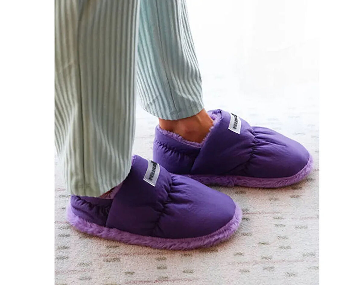 Peluche Purple Parachute Women Slipper Kadın Günlük Ev Pandufu PAR-KMR Mor