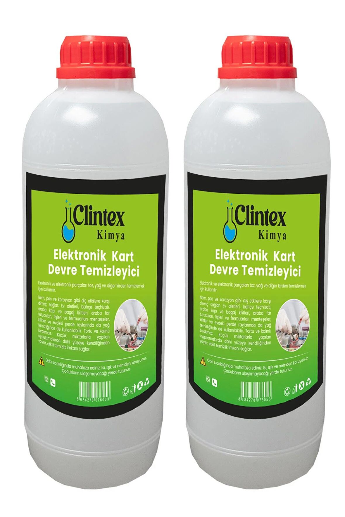 Clintex Kimya Elektronik Devre Kart Temizleyici Yağsız 2x1 Lt