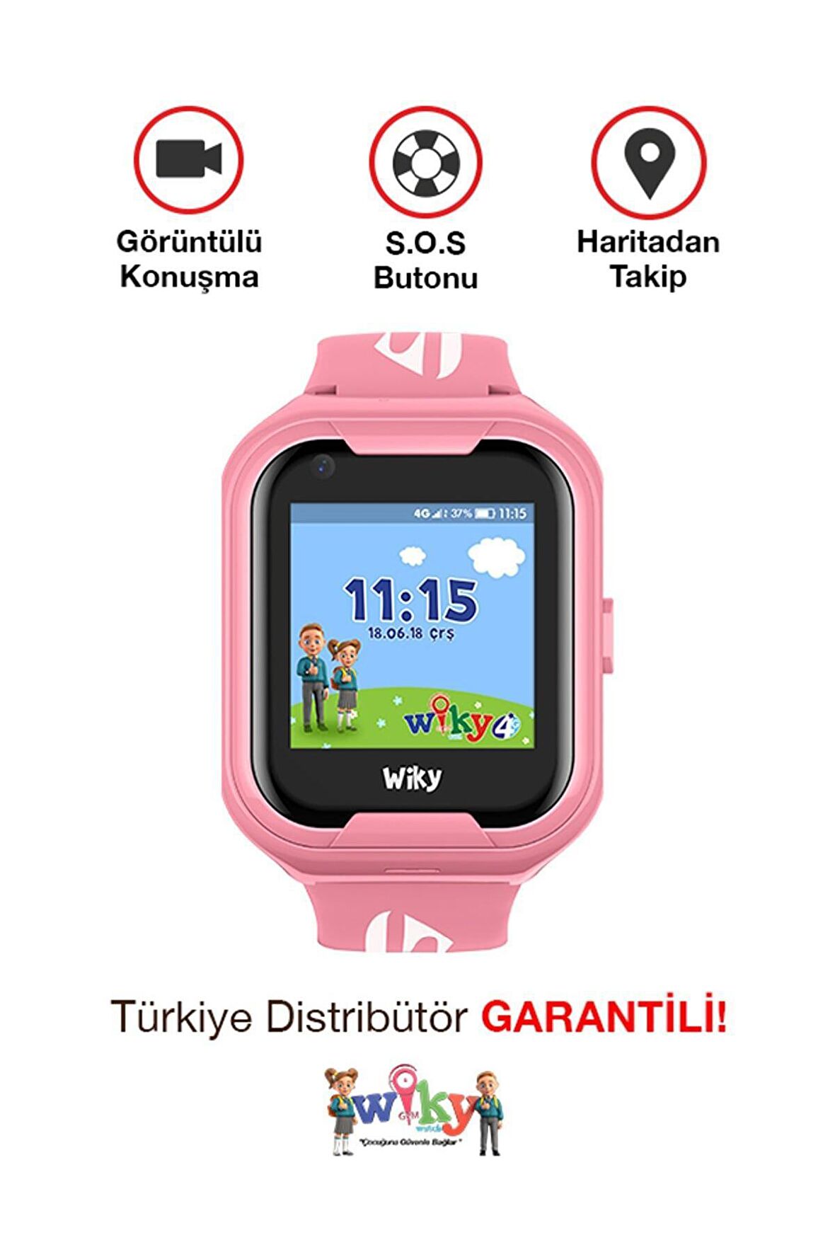 WIKY WATCH 4G AKILLI  ÇOCUK SAATİ (PEMBE)