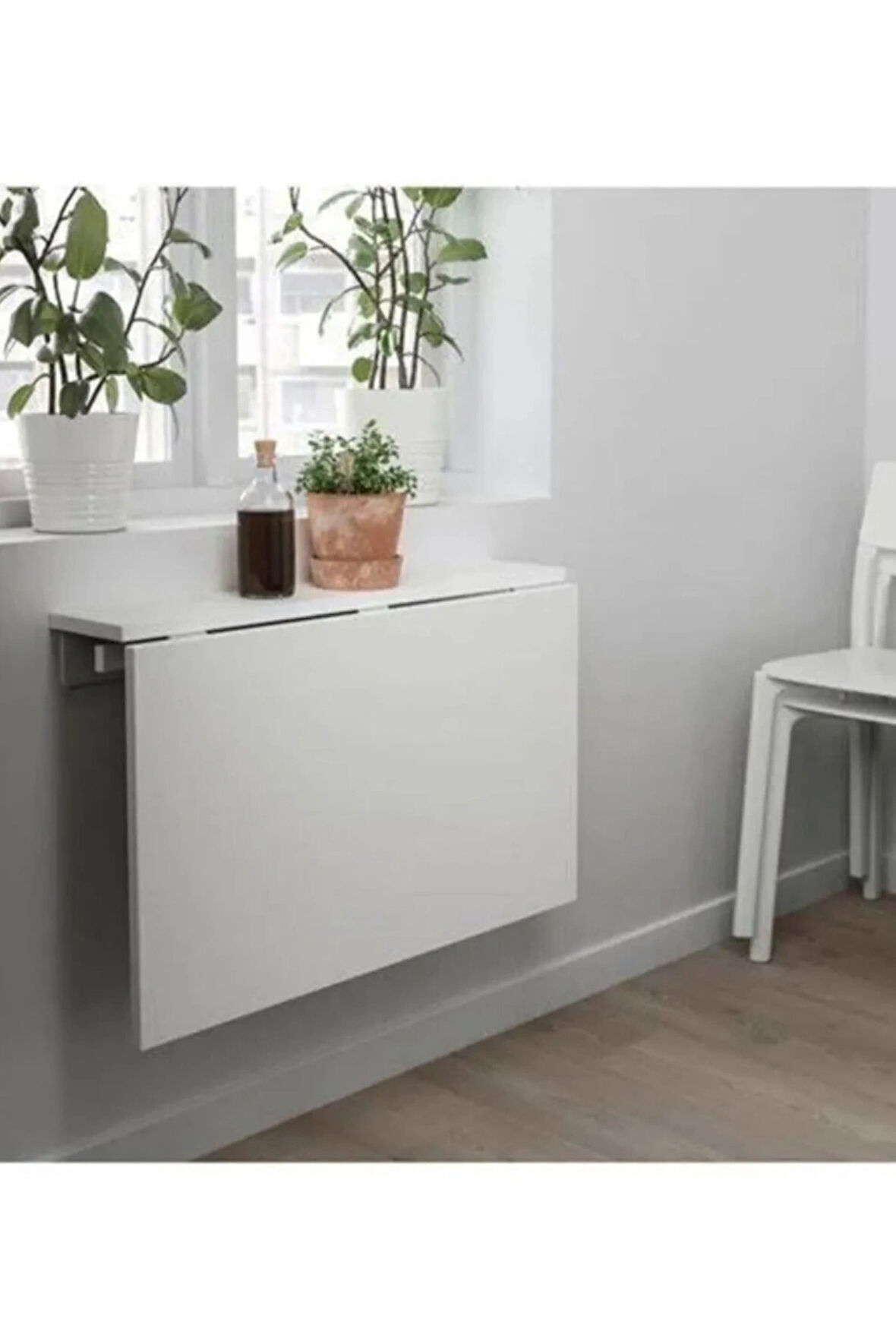 Reyo 90 Cm X 60 Cm %100 Mdf Açılır Kapanır Duvara Monte Raf Masa Mutfak Masası