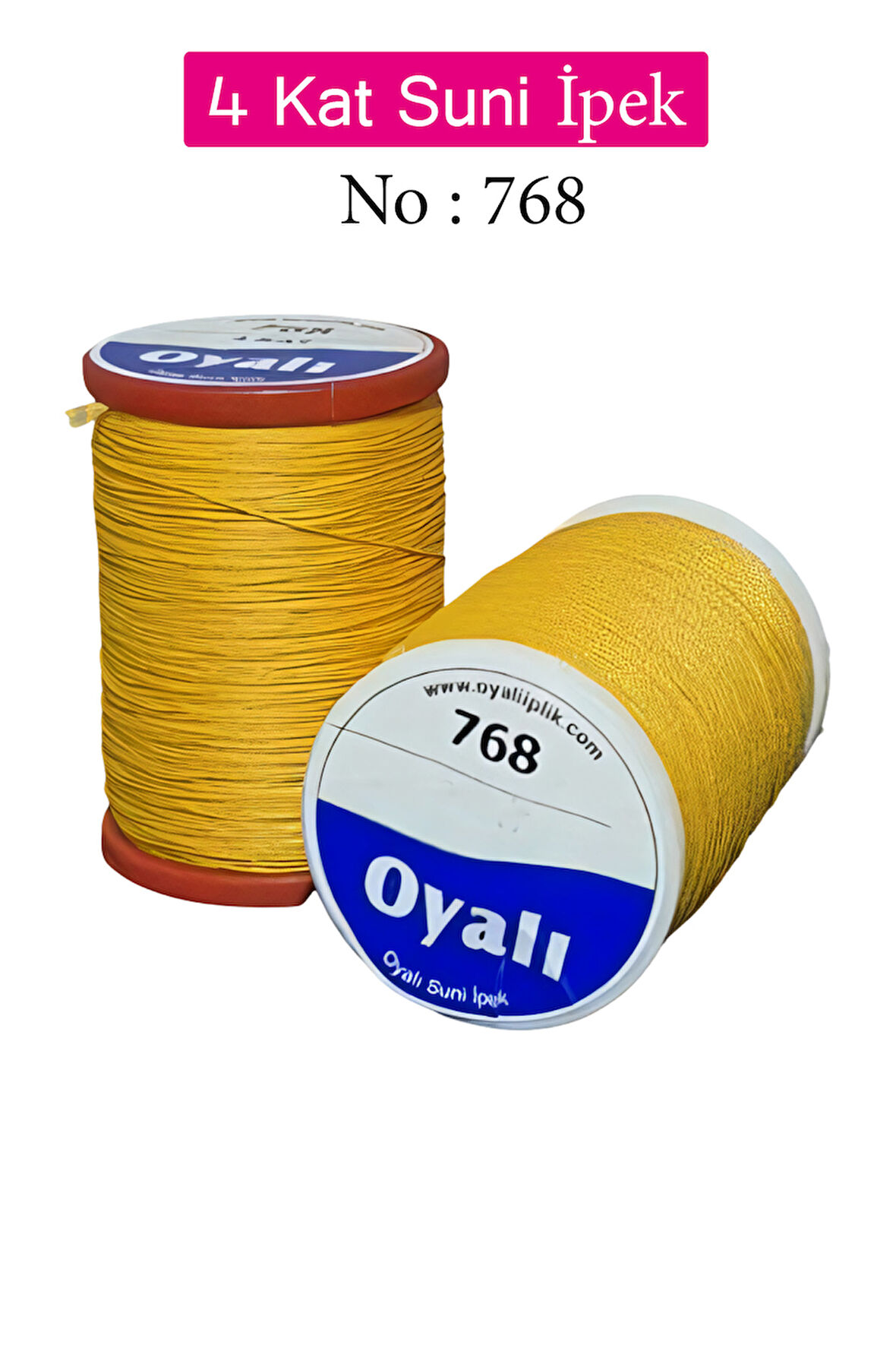 Oyalı 4 Kat Suni İpek İplik İğne Oyası Boncuk İpi Tığ Oyası No:768