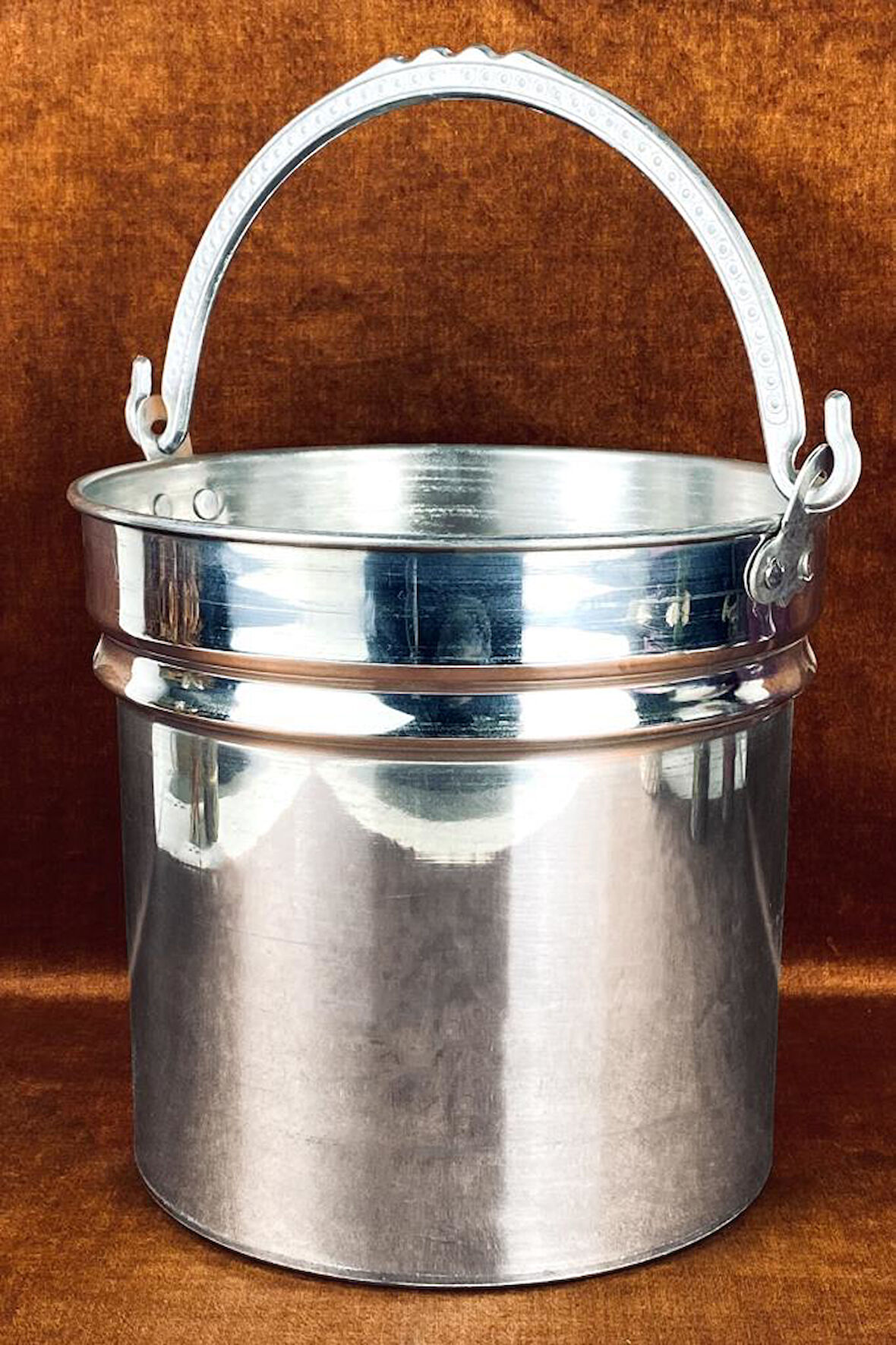 Alüminyum Kulplu 8 Litre Yoğurt Su Kovası Kabı Bakraç Satıl 17no