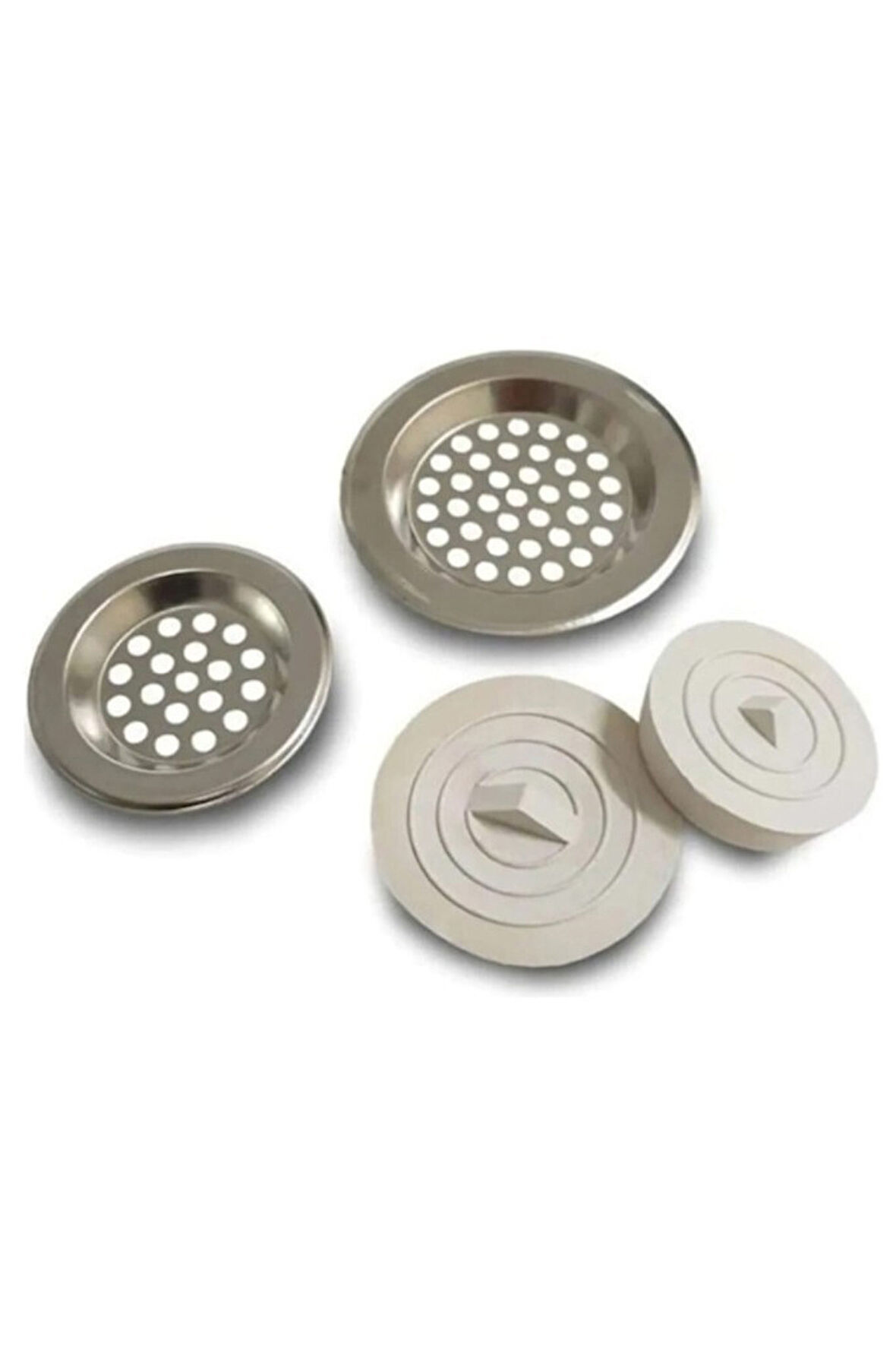 Paslanmaz Çelik 2 Boy Lavabo Küvet Yuvarlak Lavabo Süzgeci Tıkacı