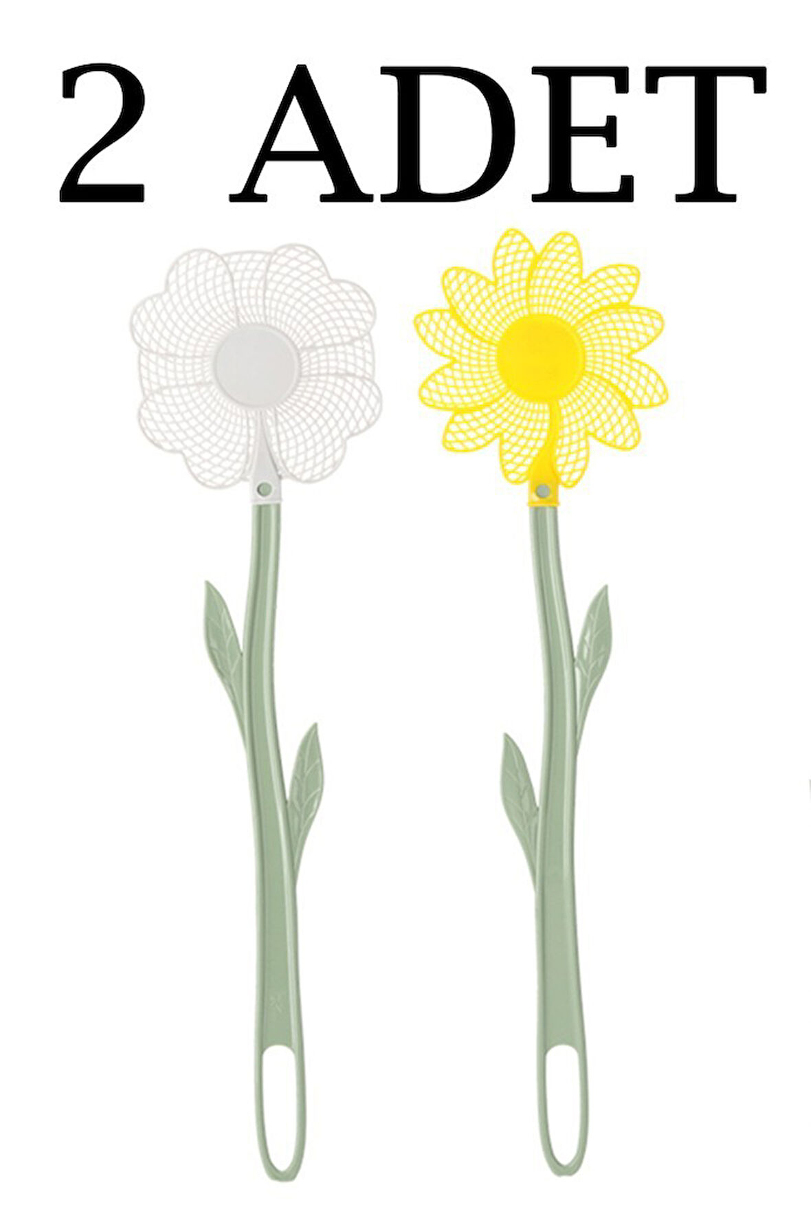 2 Adet Plastik Esnek Sineklik Sinek Öldüreceği Avlayacağı Sinek Raketi Kovucu