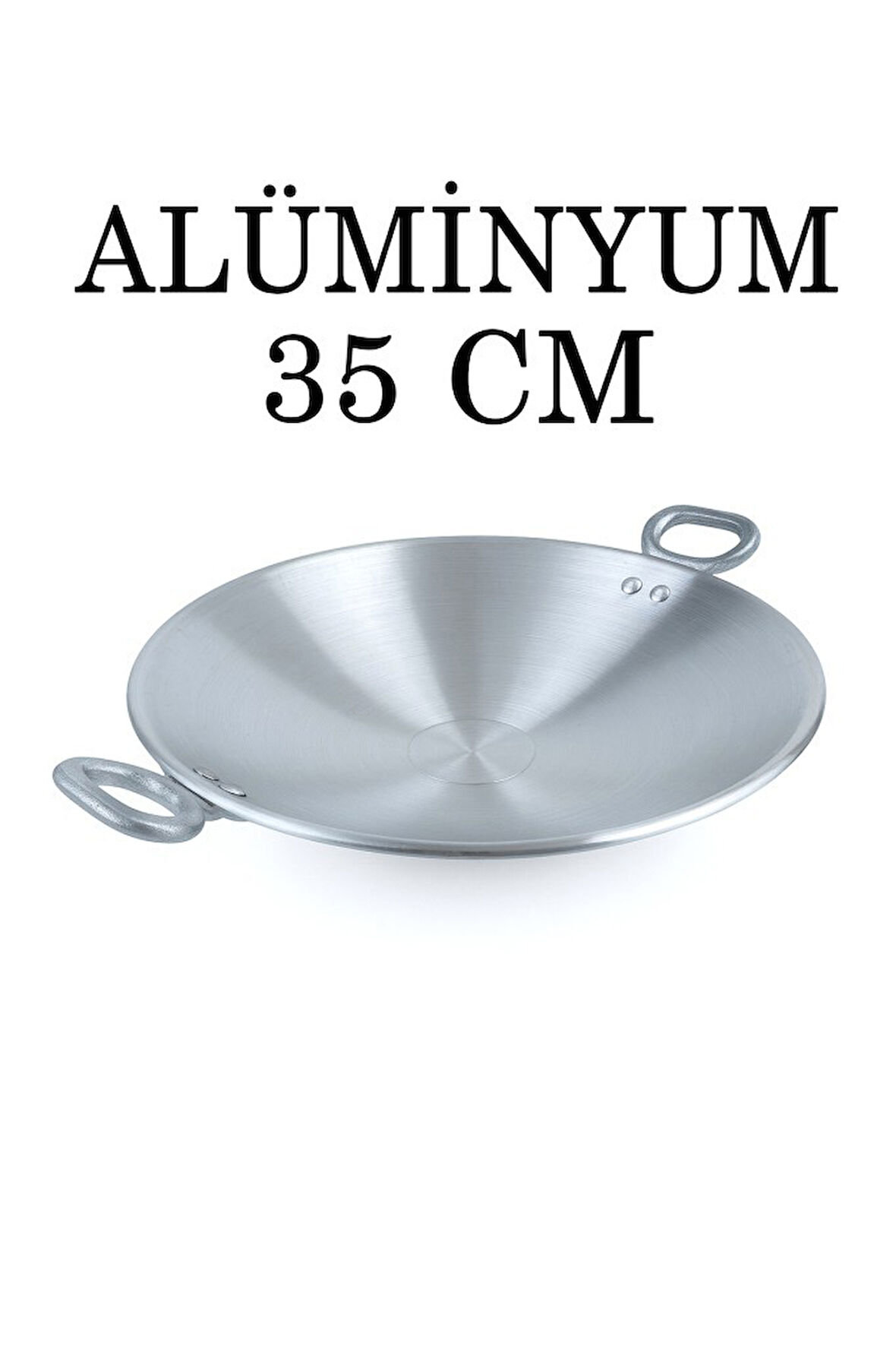 Alüminyum Eloksallı 35cm Kalın Sac Kavurma ve Gözleme Sote Tavası
