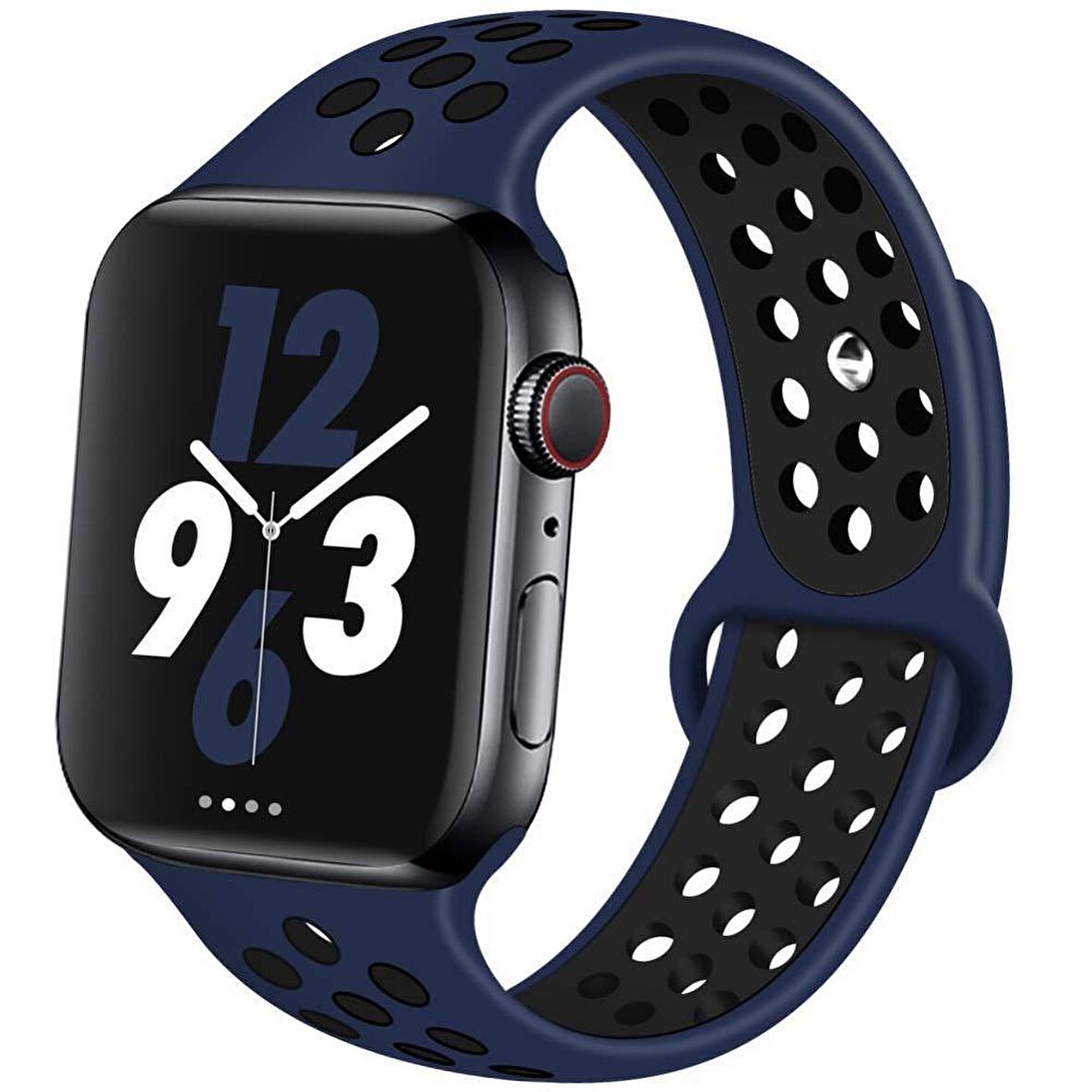 Apple Watch Seri 1/2/3/4/5/6/SE 40mm Silikon Kordon Delikli Kayış Spor Bileklik