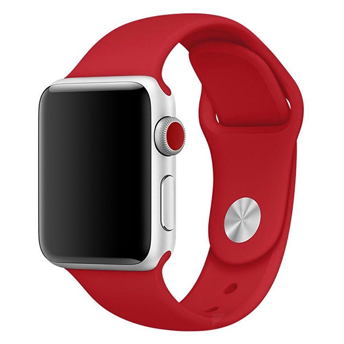 Apple Watch Seri 1/2/3/4/5/6/SE 40 mm Kordon Spor Kayışı Yumuşak Silikon